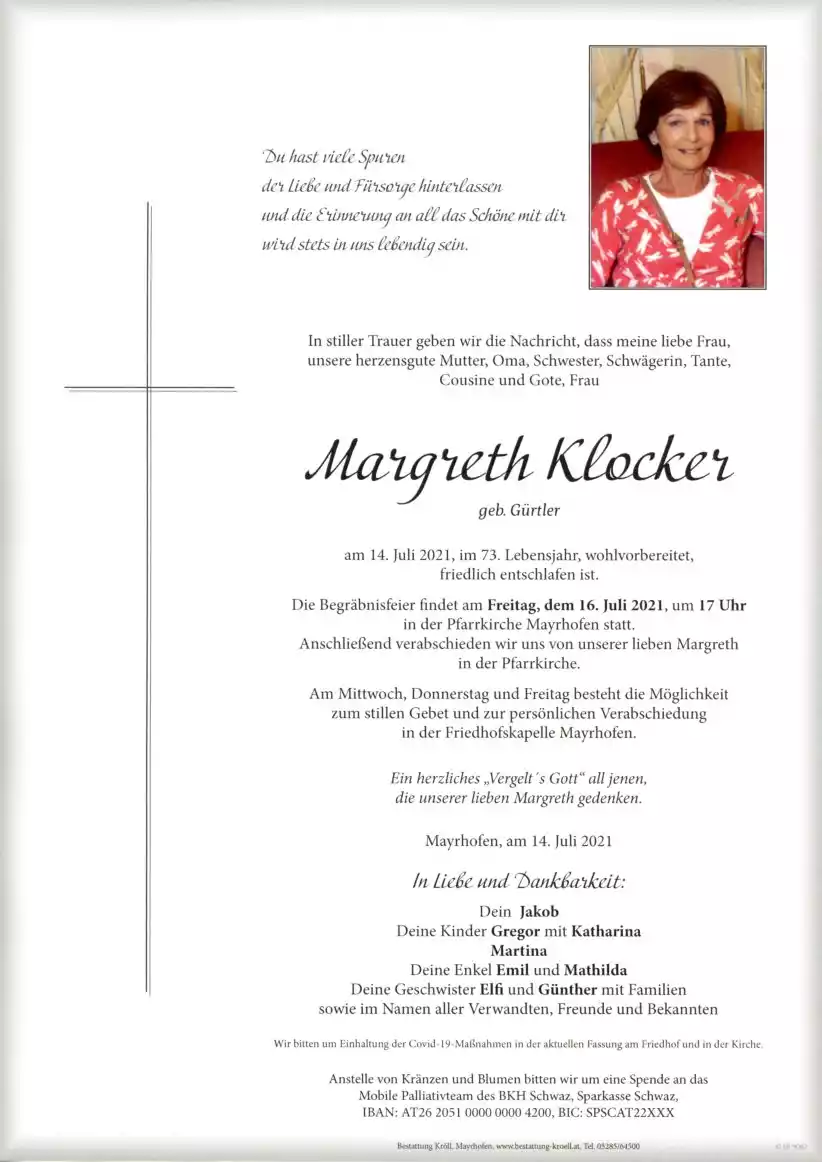 Parte von Margreth Klocker